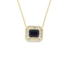 Emerald Cut Sapphire Necklace