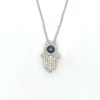 Hamsa Diamond Pendant Necklace