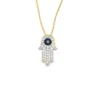 Hamsa Diamond Pendant Necklace