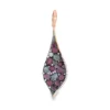 Gemstone Leaf Pendant Necklace