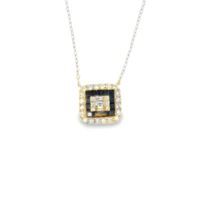 Sapphire Diamond Pendant Necklace