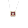 Square Gemstone Diamond Necklace