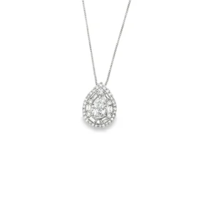 Pear Diamond Halo Pendant