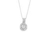 Halo Diamond Pendant Necklace