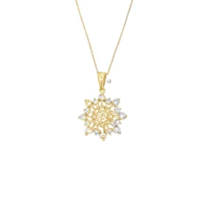 Sunburst Diamond Pendant Necklace