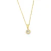 Bezel Diamond Pendant Necklace