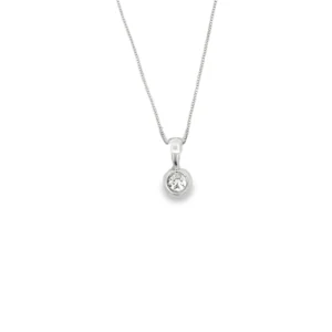 Bezel Diamond Pendant Necklace