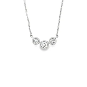 Bezel Diamond Pendant Necklace