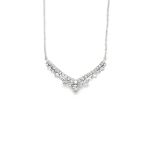 Chevron Diamond Pendant Necklace