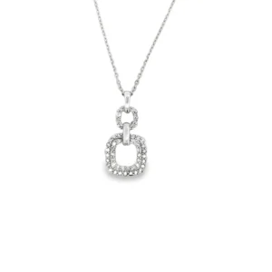 Geometric Diamond Pendant Necklace