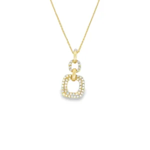 Diamond Link Pendant Necklace