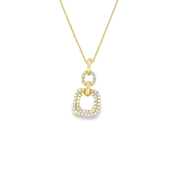 Diamond Link Pendant Necklace