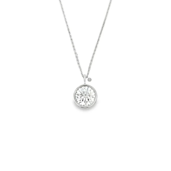 Bezel Round Diamond Pendant