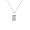 Emerald Cut Pendant Necklace