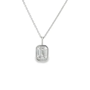 Emerald Cut Pendant Necklace