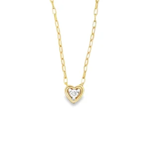 Heart Diamond Pendant Necklace