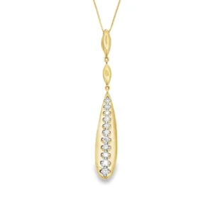 Teardrop Diamond Drop Necklace