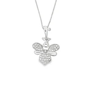 Bee Diamond Pendant Necklace