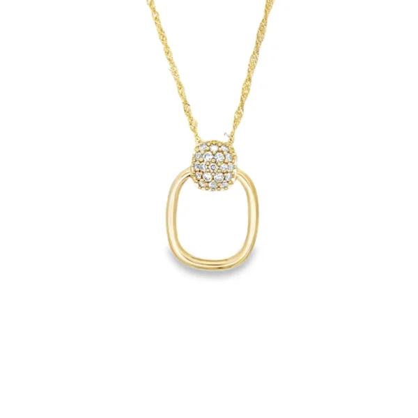 Oval Loop Diamond Pendant