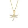 Diamond Dragonfly Pendant Necklace