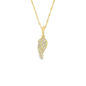 Diamond Wing Pendant Necklace