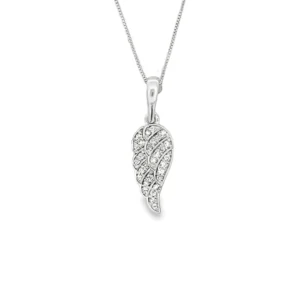 Diamond Angel Wing Pendant