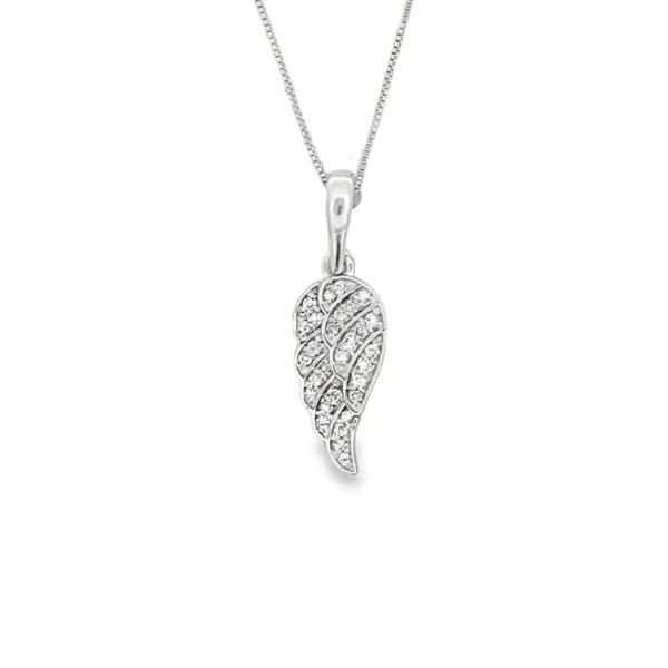 Diamond Angel Wing Pendant