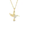 Hummingbird Diamond Pendant Necklace