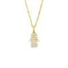 Hamsa Diamond Pendant Necklace