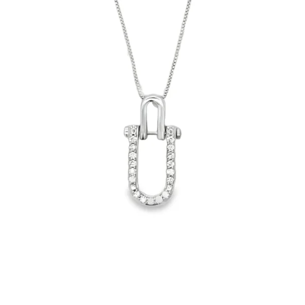 Diamond Horseshoe Pendant Necklace