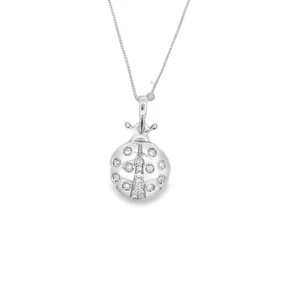 Ladybug Diamond Pendant Necklace