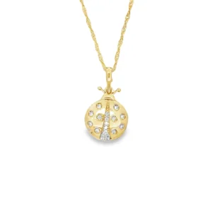 Ladybug Diamond Pendant Necklace