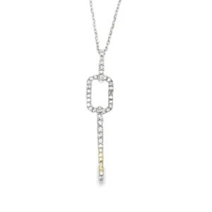 Geometric Diamond Pendant Necklace