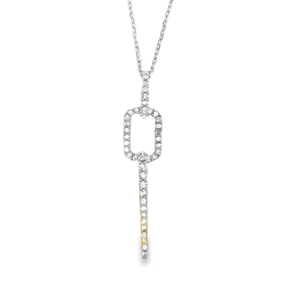 Geometric Diamond Pendant Necklace