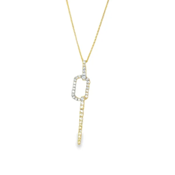 Diamond Link Drop Necklace