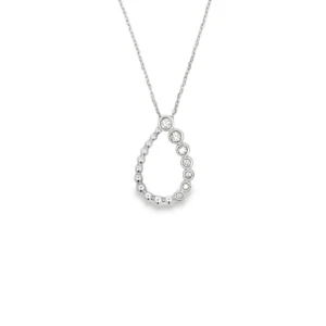 Teardrop Diamond Pendant Necklace