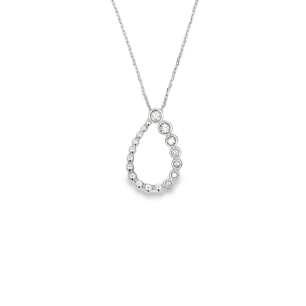 Teardrop Diamond Pendant Necklace
