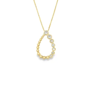 Teardrop Diamond Pendant Necklace