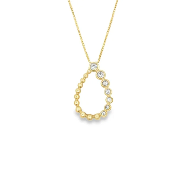 Teardrop Diamond Pendant Necklace