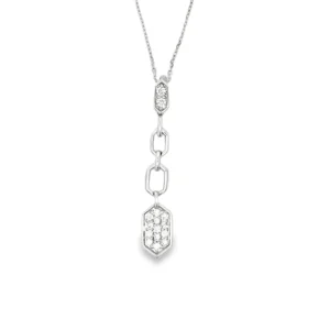 Geometric Diamond Drop Necklace