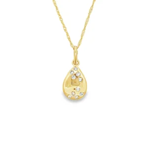 Teardrop Diamond Pendant Necklace