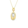 Oval Diamond Pendant Necklace