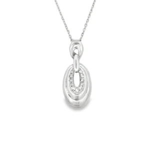 Oval Loop Pendant Necklace