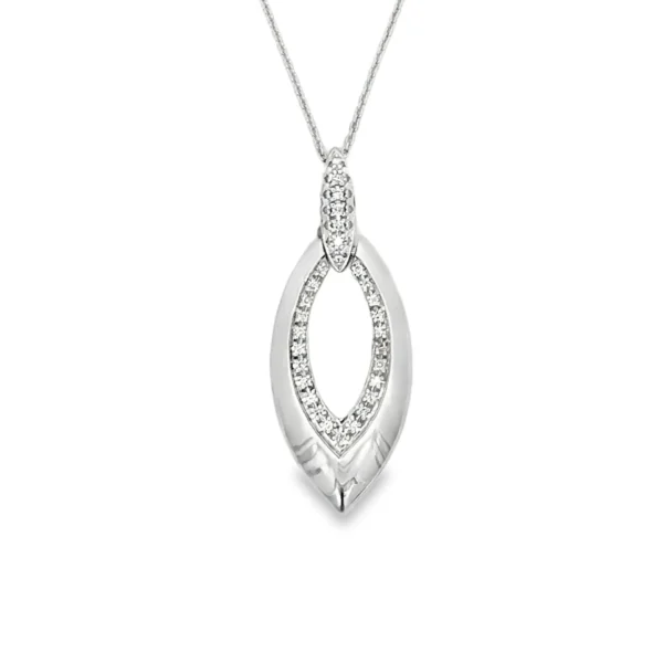 Marquise Openwork Diamond Pendant