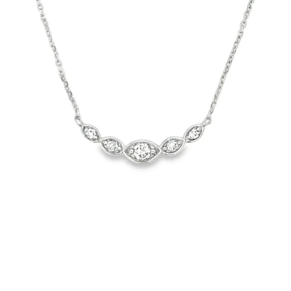 Curved Marquise Diamond Necklace