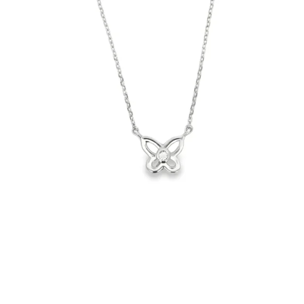 Butterfly Diamond Pendant Necklace