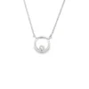 Circle Diamond Pendant Necklace