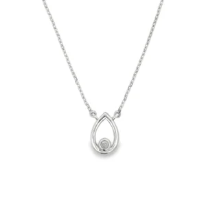 Teardrop Diamond Pendant Necklace