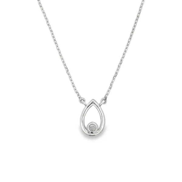 Teardrop Diamond Pendant Necklace