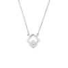 Geometric Diamond Pendant Necklace